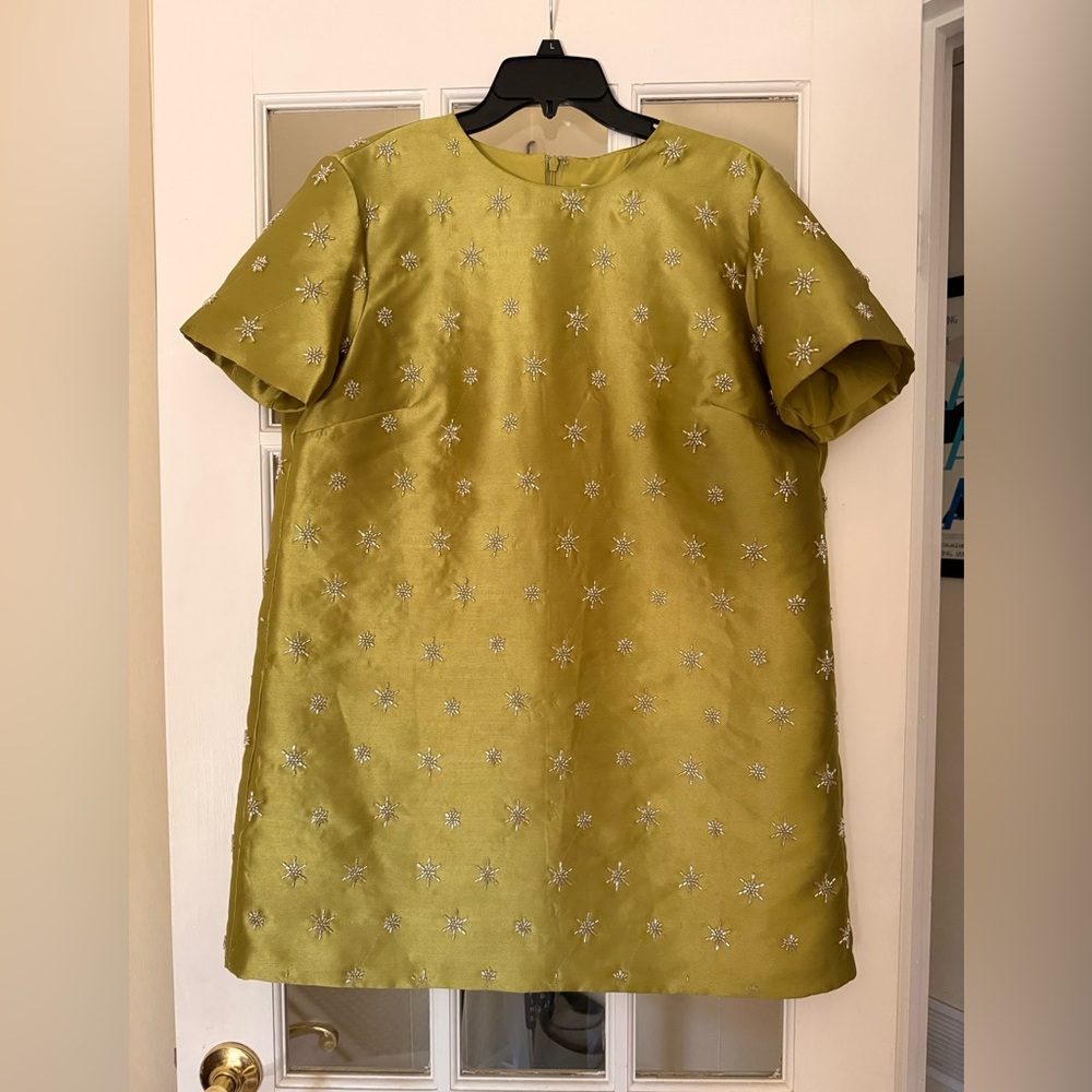 Chelsea & Violet Emerson Swoop Neckline Short Sleeve Embroidered Dress - Picture 3 of 6